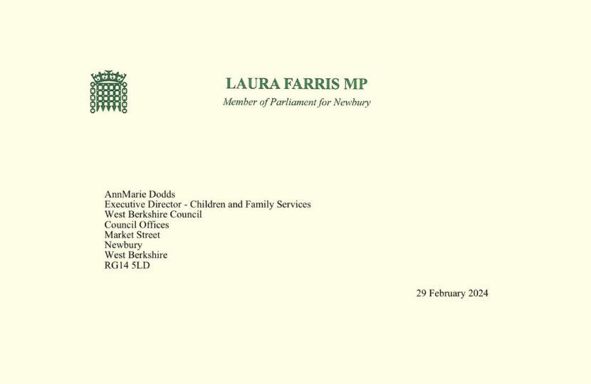 Laura writes to the Council about Falkland Primary School Laura